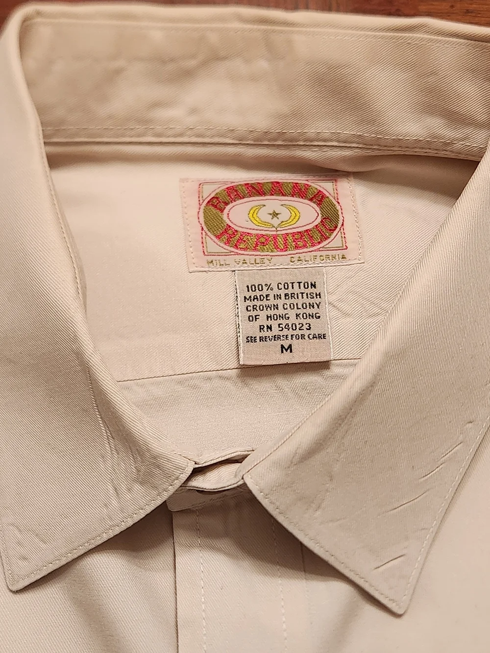 Vintage 1980s Banana Republic Mill Valley Ziegler Safari Shirt Hong Kong Size M